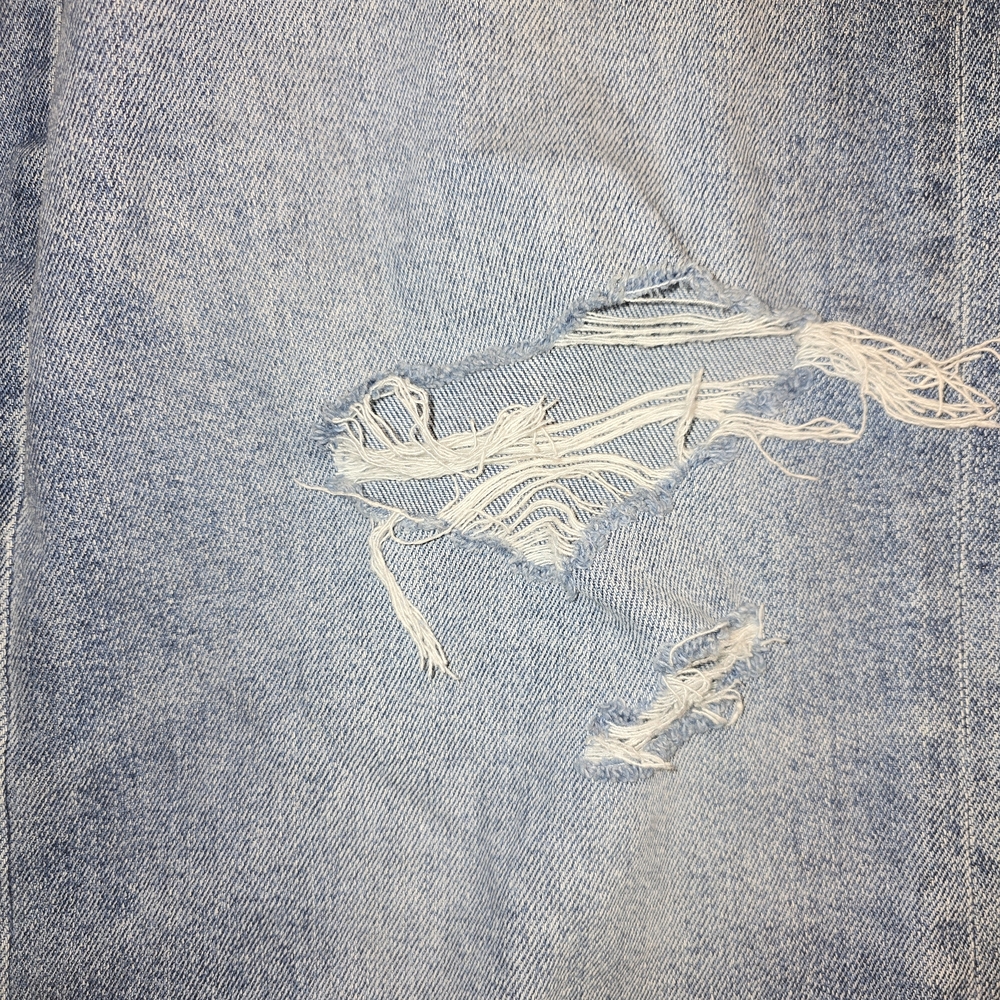 American Eagle Dreamy Drape High Waist Womens Wide Leg Blue Jeans Denim 8 Reg - Picture 7 of 8